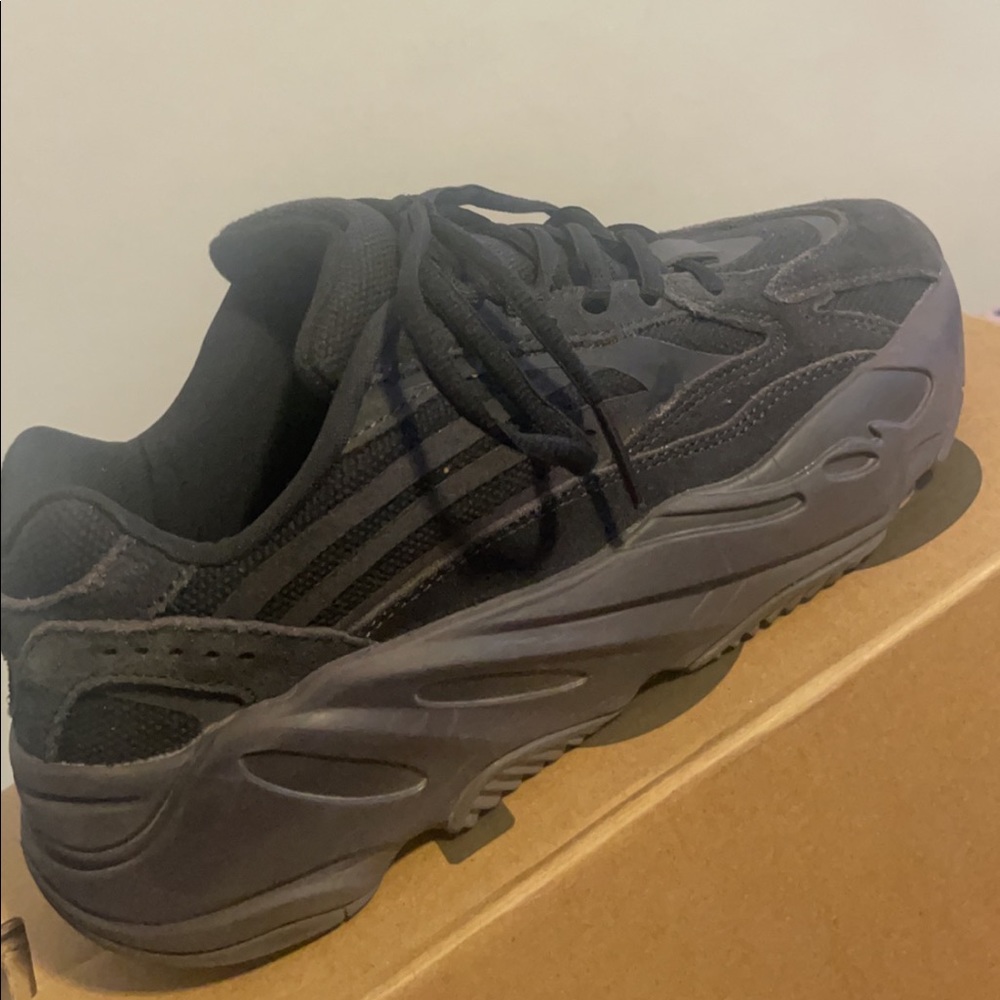 Yeezys Size 7 , Color Black Worn once .